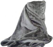Extra Large Mink Faux Fur Throw 200cm x 240cm - SILVER GREY