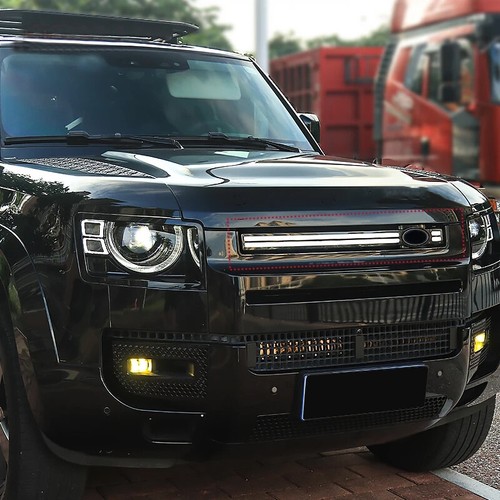 Gloss black front grille - gloss, led