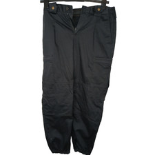 Black Ripstop Combat Trousers Ankle Cuff Ex Police Security Outdoor Pursuits