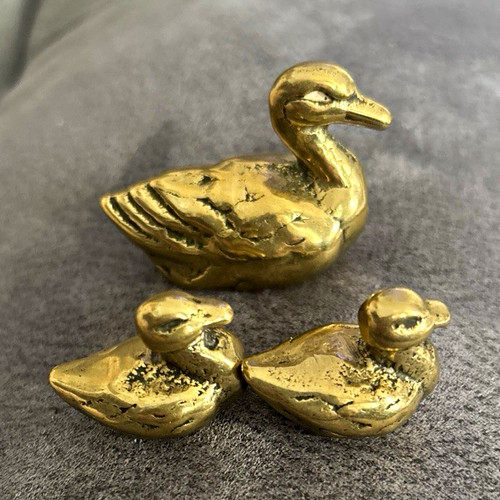 Vintage brass duck - vintage, &