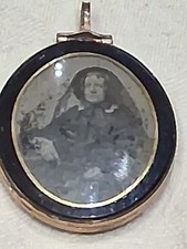 large Victorian double sided  Mourning Locket Rolled Gold
