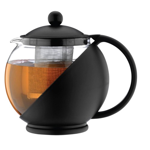 Glass teapot with - with, infuser