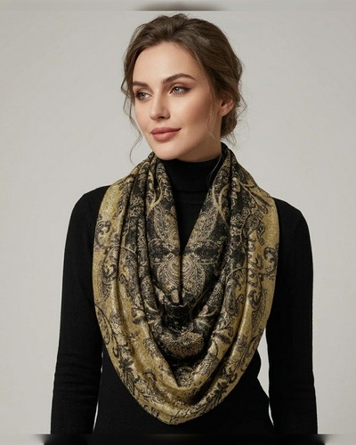 Gold black glitter paisley - gold, &