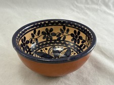 VINTAGE blue floral glazed