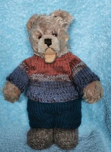 Hand knitted teddy - , bear