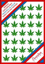 35 x Weed Leaf Edible Wafer