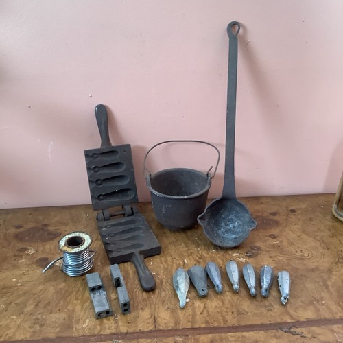 Vintage fishing lead casting - vintage,