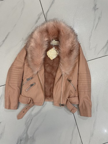 Kids star pink leather look - star,
