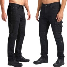 Mens Cargo Work Jeans Combat