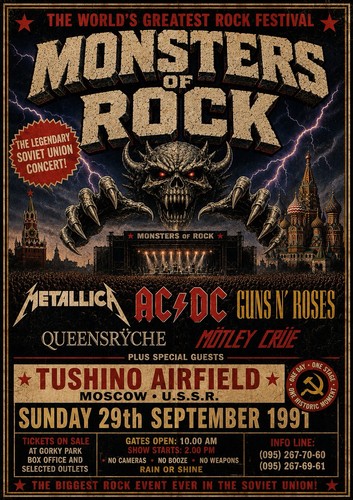 1991 monsters rock - monsters, concert