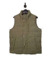 Timberland Gilet Size Large Green Men's Fleece Lined Down Insulated Bodywarmer