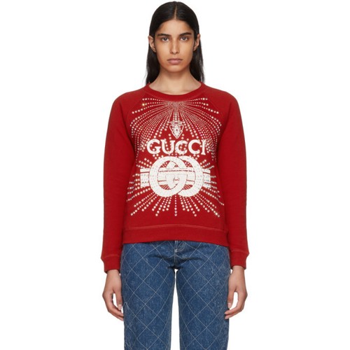 Gucci red rhinestone burst - red,
