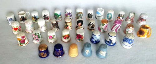 Ceramics thimbles collection - thimbles, x