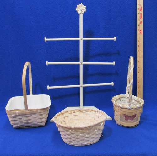 Vintage wood rack wicker - rack, &