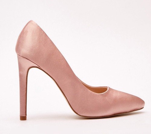 Dusky salmon pink satin high - pink,
