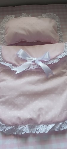 Hand made pink and - , white