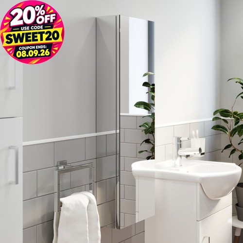 Tall bathroom mirror cabinet - mirror,