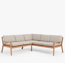 John Lewis Mona 4-Seater Corner Garden Sofa, Natural RRP£1199 (5314)