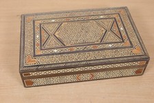 Vintage Large Decorative Middle Eastern Islamic Moorish Box Mosaic Marquetry