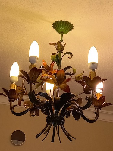 Vintage toleware lilies - vintage,