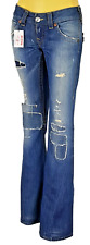 TRUE RELIGION Womans Med Blue TWISTED FLARED JEANS - W30" - UK12 - RRP £259