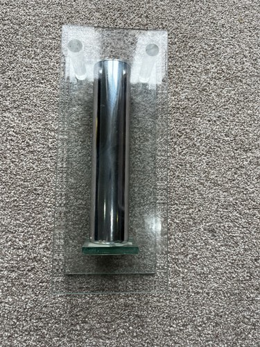 Metal and glass modern vase - metal,