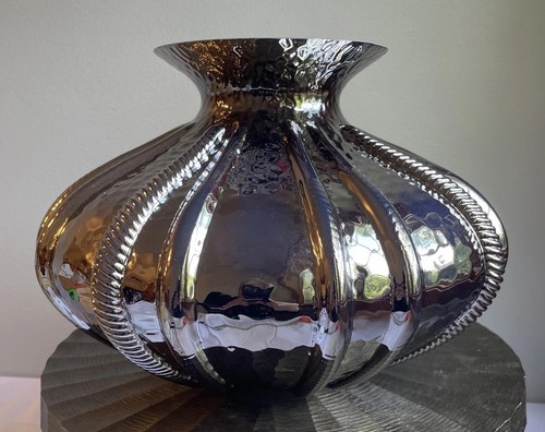 Mercury glass ribbed - mercury, hammered
