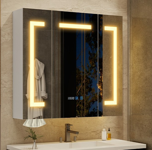 Led bathroom mirror cabinet - mirror, 3