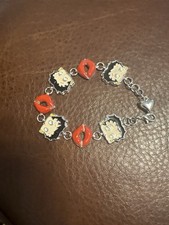 Vintage Betty Boop Enamel Charm Bracelet Rare