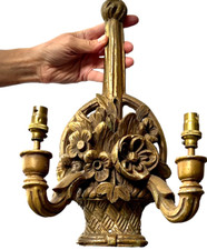 VINTAGE WALL SCONCE  FLOWER