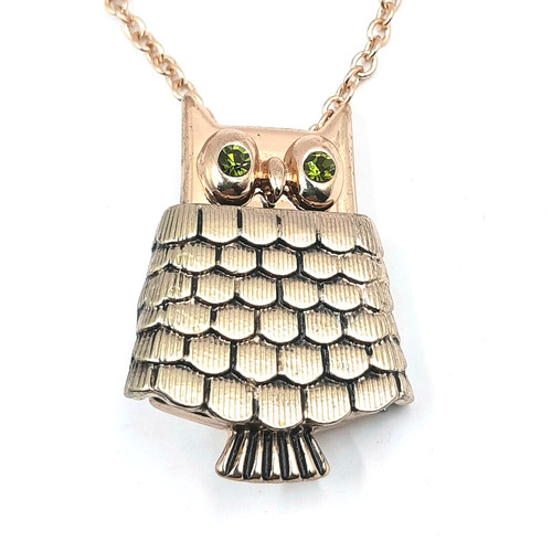 Avon vtg owl - vtg, necklace