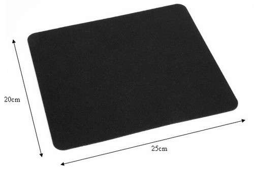 Black mouse pad mat 25cm - mouse, x