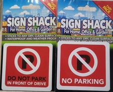 NO PARKING & DO NOT PARK IN FRONT OF DRIVE Door Window Letter Box Sticker Sign