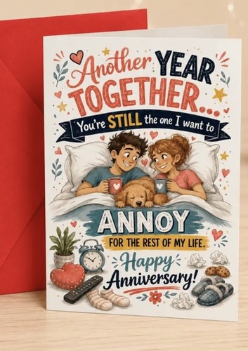 Anniversary card funny for him - anniversary,
