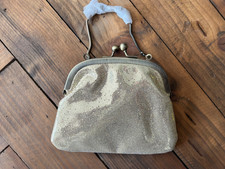 Soap and Glory mini gold sequin clutch bag