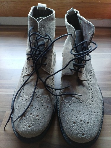 Piper grey brogue suede - piper,