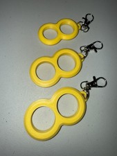 Knuckle Duster Keychain YELLOW for Men Women Car Key Chain SET OF 3 SIZES  
