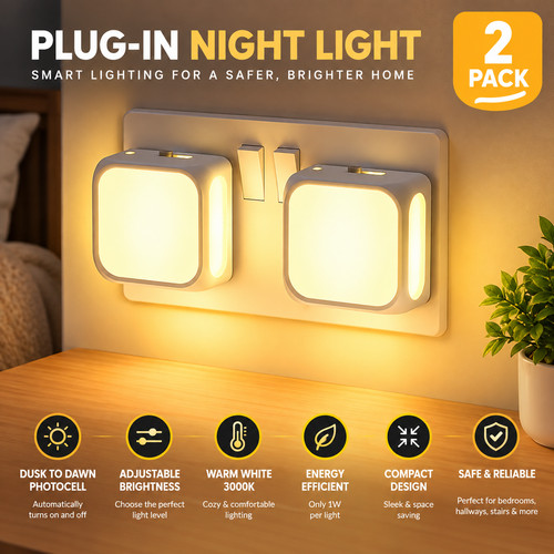 Pack plug night lights - night,