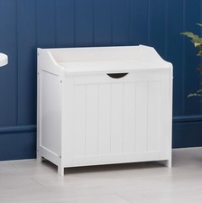 White Laundry Box Wooden