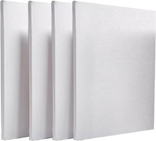 PACK OF 4 Blank Artist Canvas Art Board Plain Painting Stretched Framed 40x30CM
