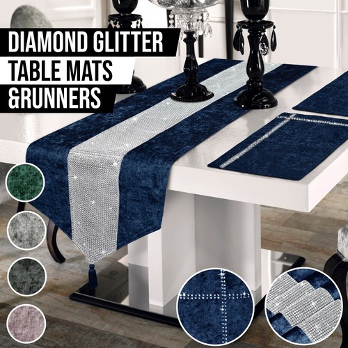 Diamante table runner placemat - table,