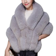 Faux Fur Shawl Winter Shrug