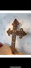 Rusty Metal Cross Sign Plaque