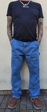Carhartt Men's Blue Carpenter Double Knee Jeans June 2010 32Wx32L