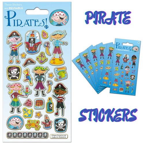 Pirates stickers reusable - stickers,