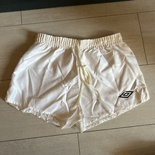 Mens Vintage Original UNWORN Nylon Silky Umbro Shorts 1980s Retro White