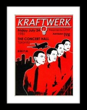 KRAFTWERK Industrial Indie 80's Vintage style Poster Mounted Framed FREE POST