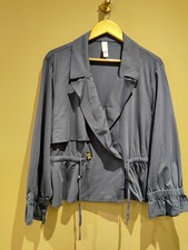 QVC MarlaWynne WynneLayers Women's Trench Jacket Blue XL RRP £65