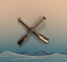 Crossed Rowing Oars Silver