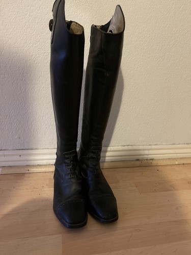 Ariat black leather riding